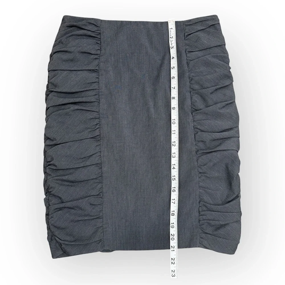 Anthropologie Cartonnier Ruched Pencil Skirt Women's‎ Size 4 Gray Career Office